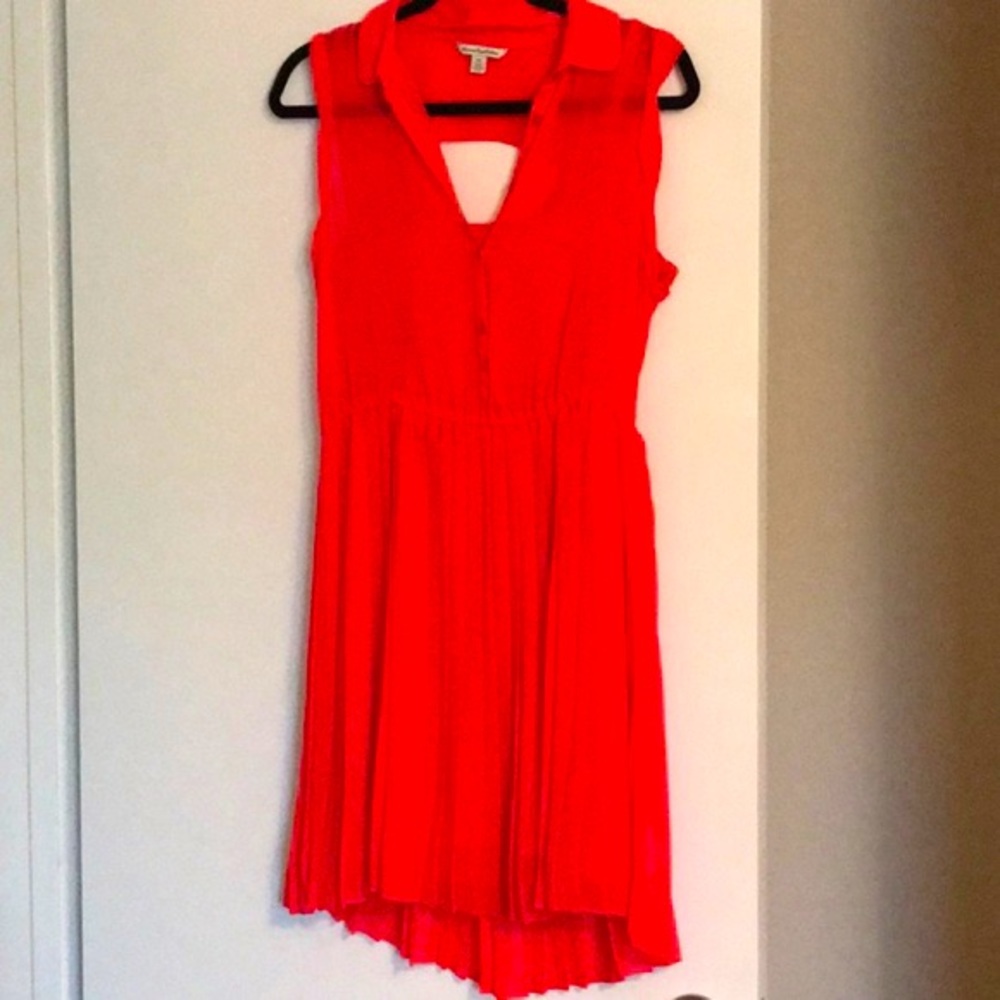 American Eagle pleated red dress